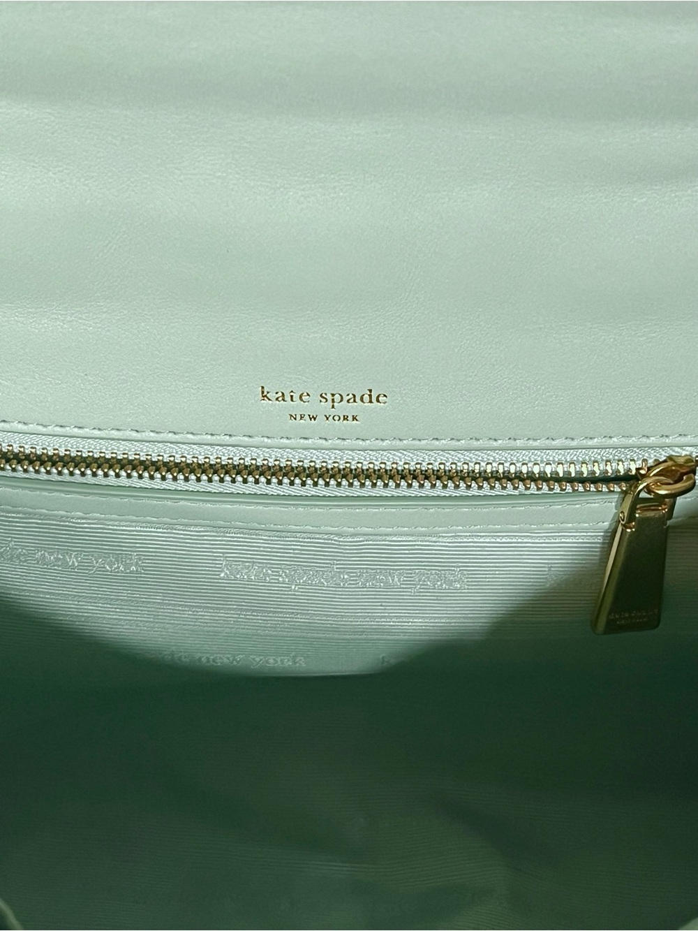 Kate Spade Evelyn Pistachio Green Quilted Leather Crossbody $458 MSRP - Picture 5 of 9